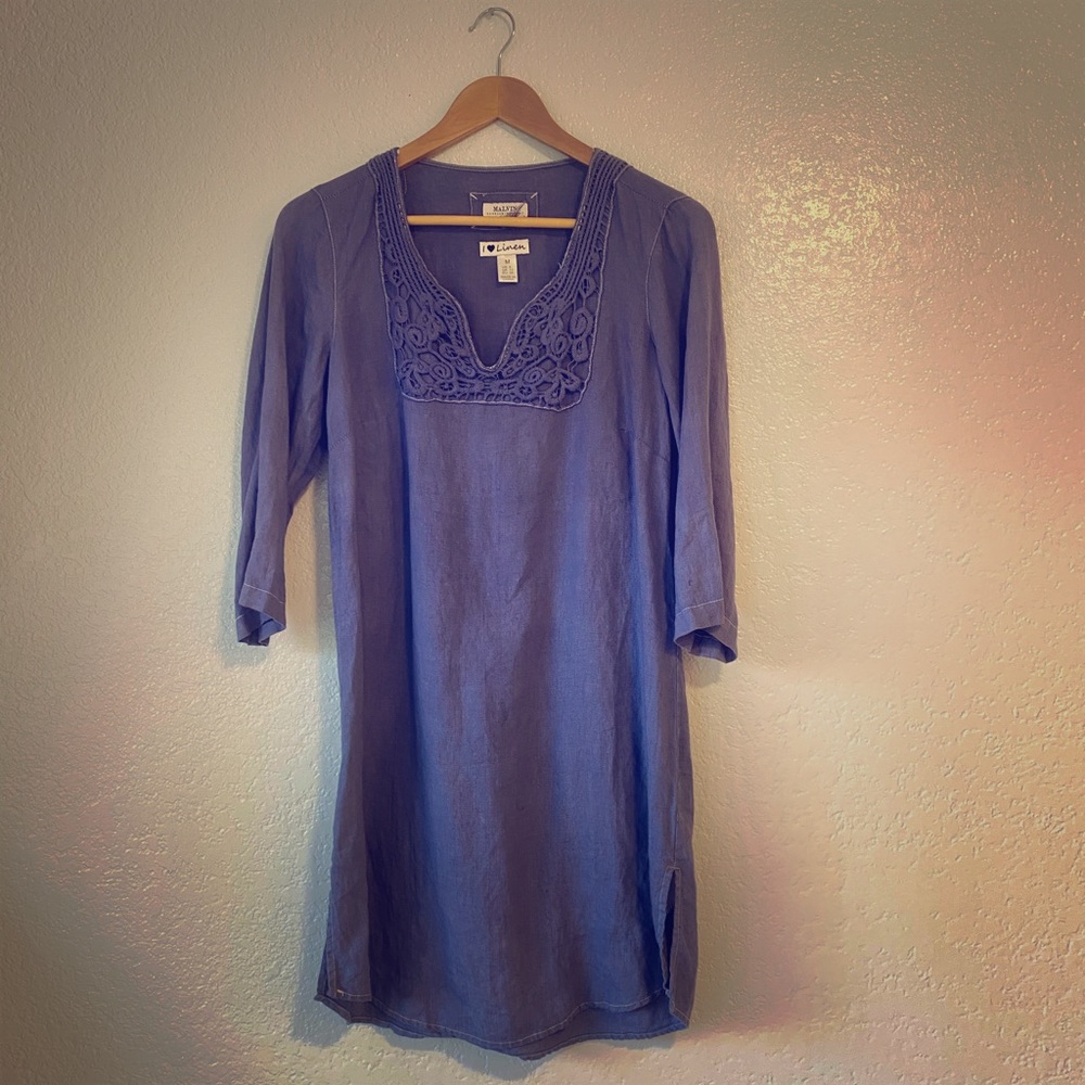 Purple Linen dress. #005